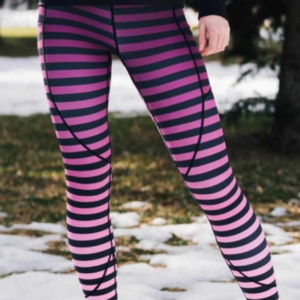 Zyia Ombré Stripe Pocket Light N Tight Hi-Rise 7/8